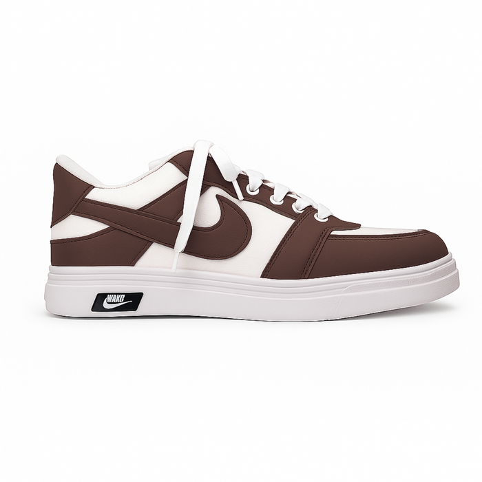 Classic Brown & White Sneakers