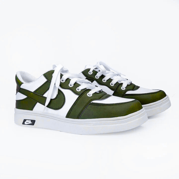 Classic Green & White Sneakers