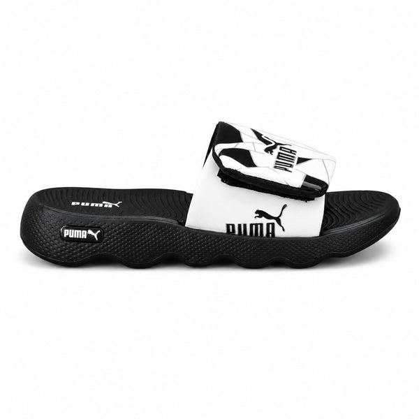 PUMA Grip Slides - Black White Edition
