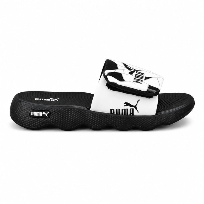 PUMA Grip Slides - Black White Edition