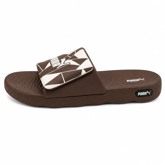 PUMA Grip Slides - Brown Edition