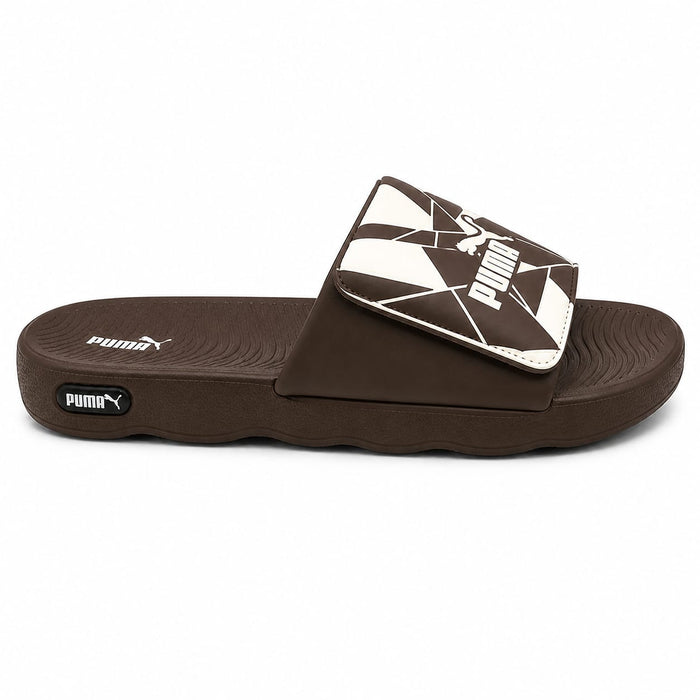 PUMA Grip Slides - Brown Edition