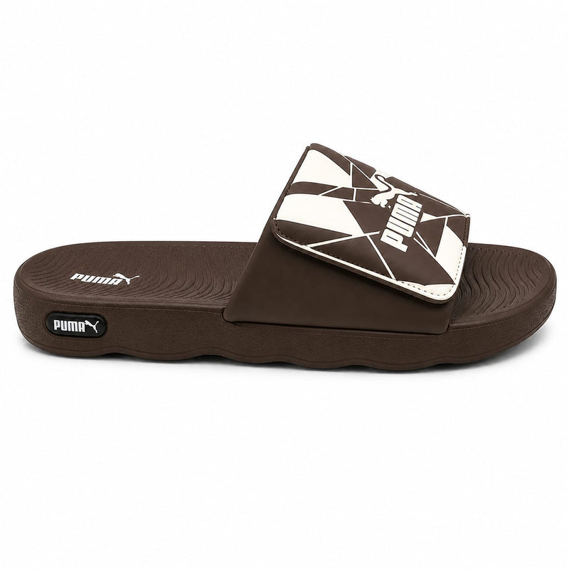 PUMA Grip Slides - Brown Edition